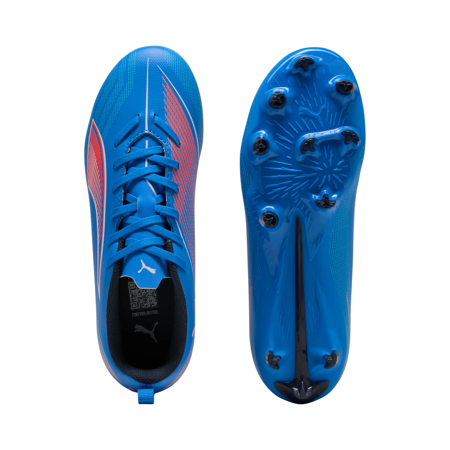 Puma ultra 6 Play FG/AG Football Boots Junior - Ultra Blue/Red shoes Puma