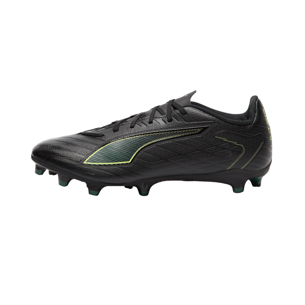 Puma Ultra 6 Play FG/AG Football Boots Unisex - Puma Black/Green Puma Black Fizzy Light Green Terrain shoes Puma
