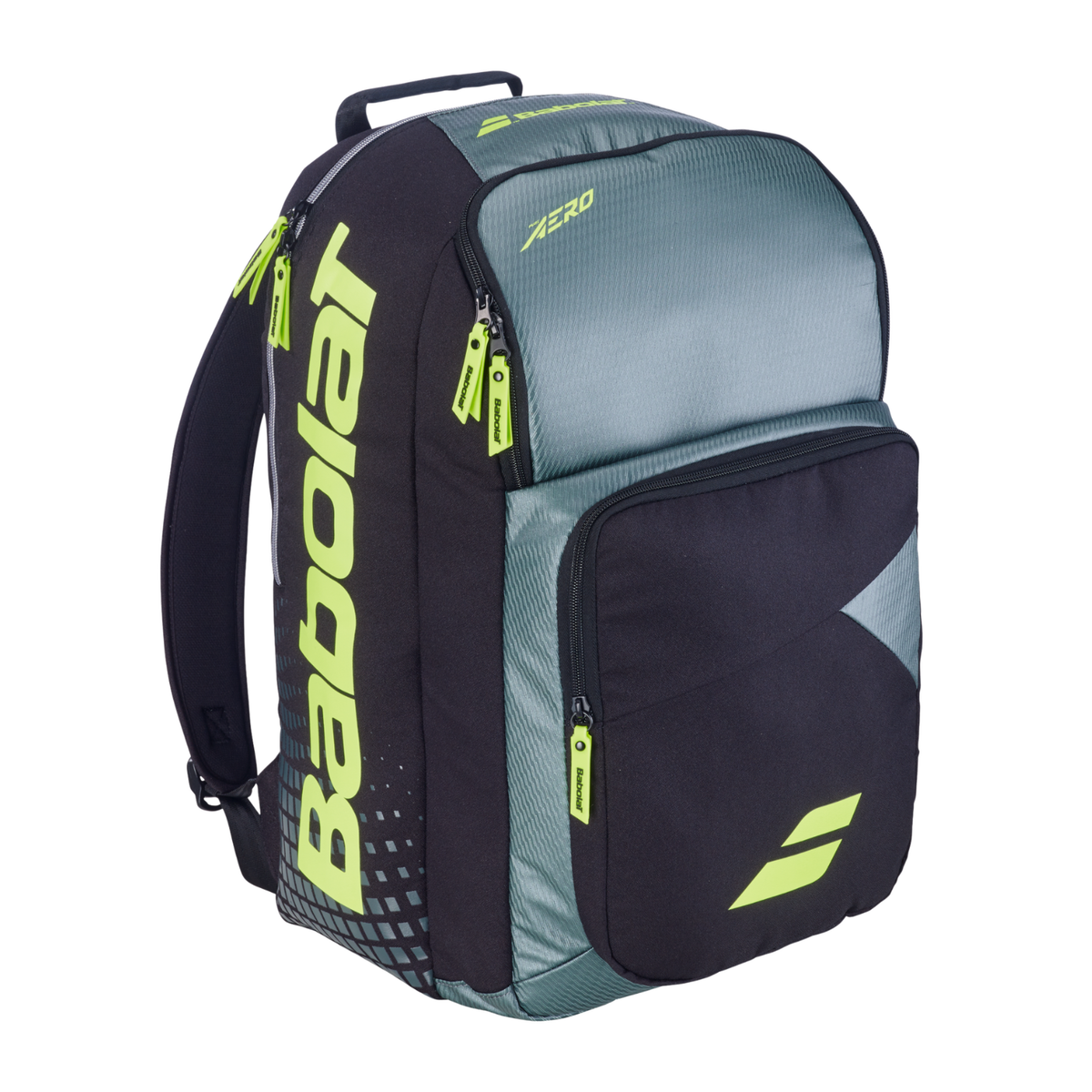 Babolat Backpack Pure Aero 2026 - Grey/Yellow Metallic Grey Black Fluo Yellow Backpack Luggage Babolat