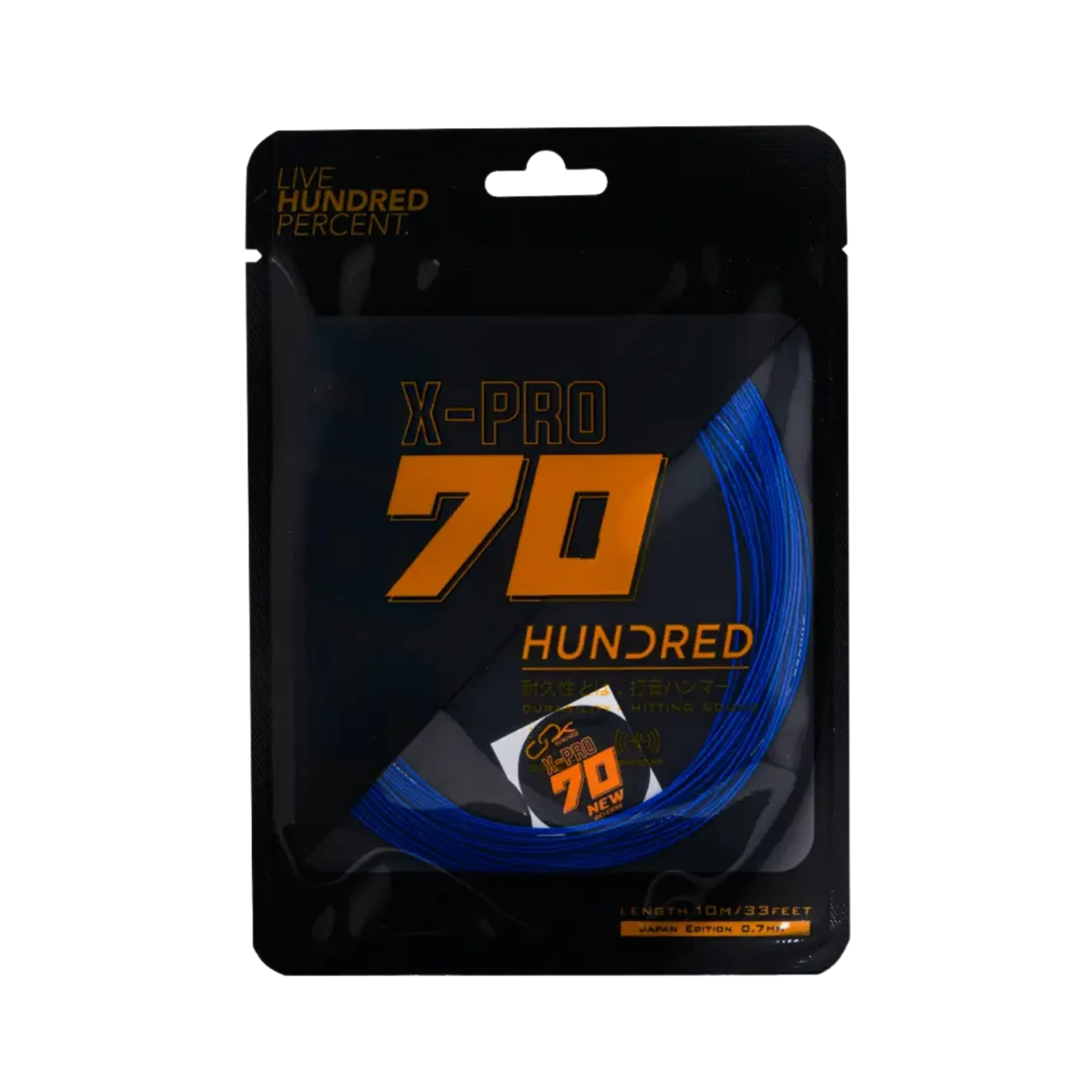 Hundred 70 X Pro Badminton String Set - Blue String (Packs) Hundred