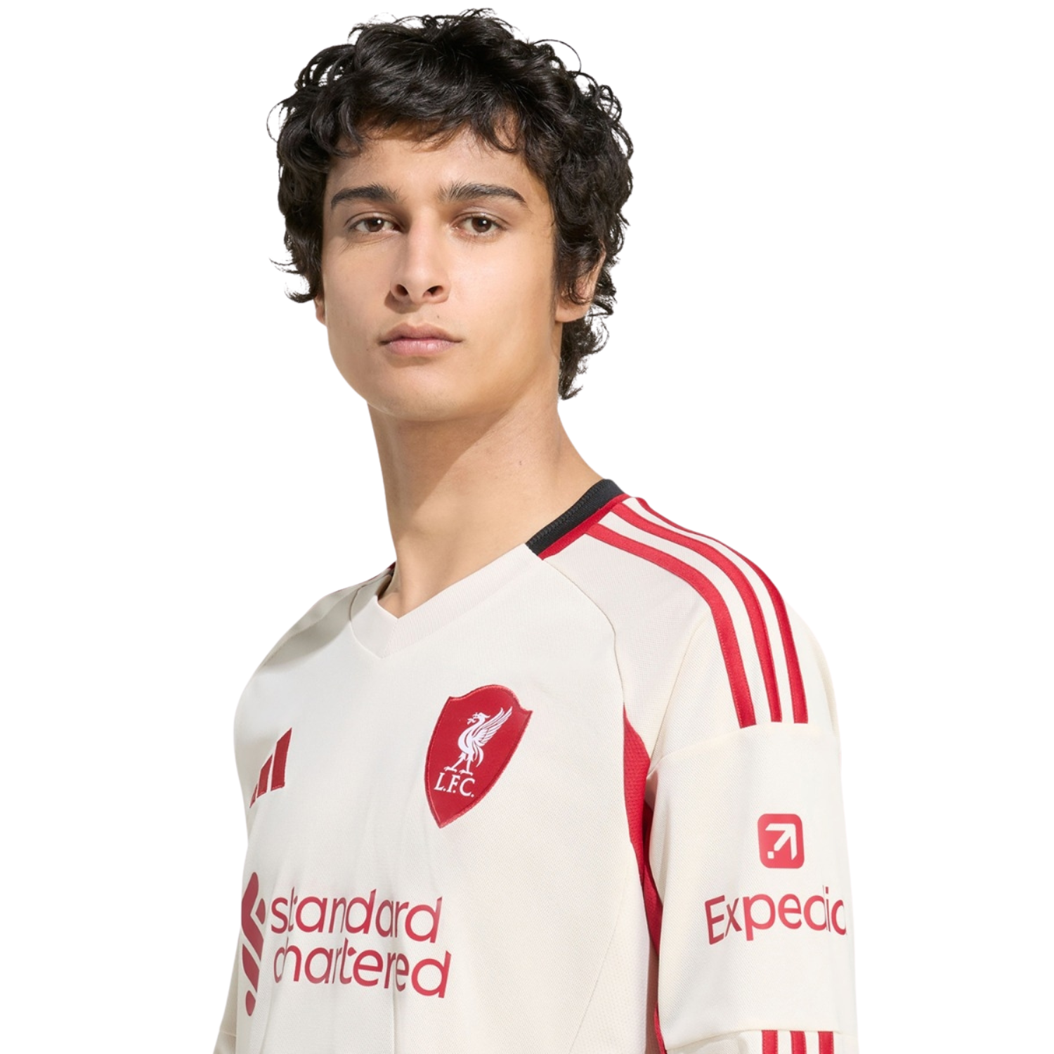 Adidas Liverpool F.C. 25/26 Long Sleeve Away Jersey Junior - Beige Clothing Adidas