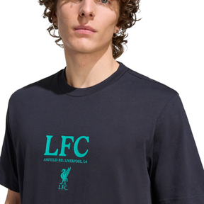 Adidas Liverpool F.C. 26/27 Seasonal Graphic T-Shirt Men - Black Clothing Adidas