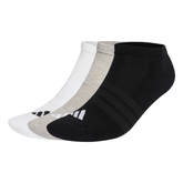 Adidas Cushioned Essentials Low 3 Pack Socks Unisex - Grey/White/Black Grey White Black Clothing Adidas