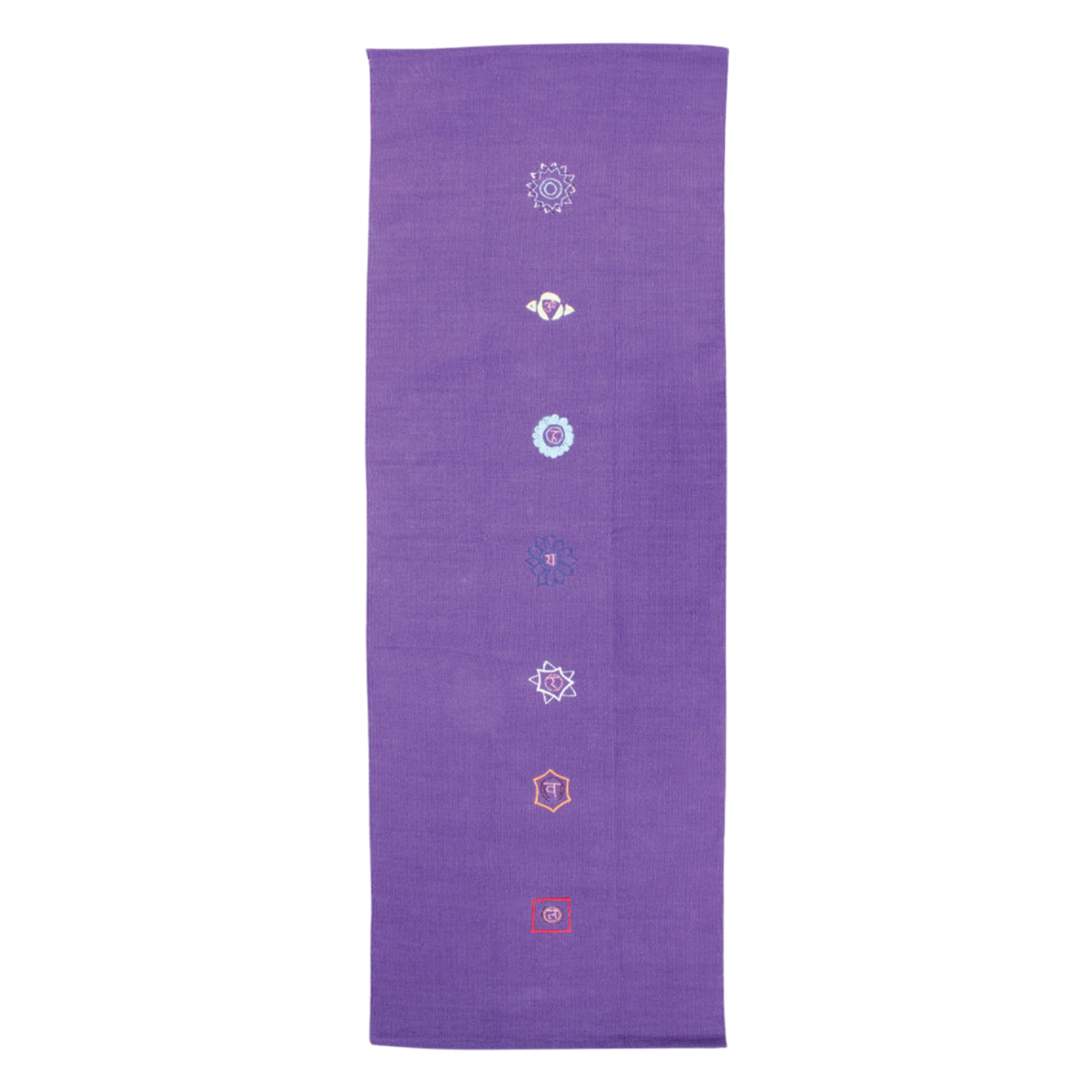 Yoga-Mad Cotton Yoga Rug – Chakra Pattern by Fitness-Mad
