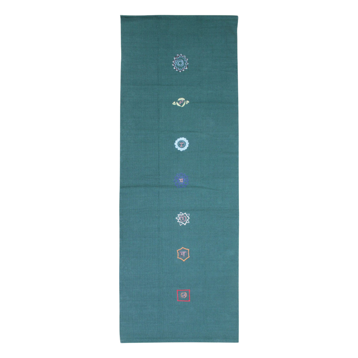 Yoga-Mad Cotton Yoga Rug – Chakra Pattern by Fitness-Mad