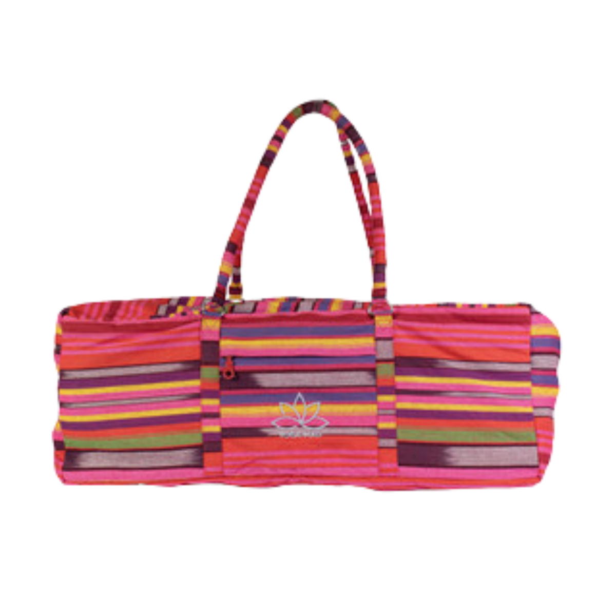 Fitness Mad Deluxe Yoga Kit Bag Lightweight Carry Bag - Pink & Blue Pink One Size Exercise & Fitness Fitness Mad