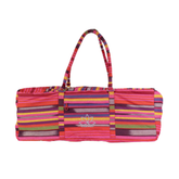 Fitness Mad Deluxe Yoga Kit Bag Lightweight Carry Bag - Pink & Blue Pink One Size Exercise & Fitness Fitness Mad