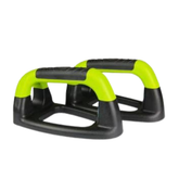 Fitness Mad FM Push Up Stands Pair - Black/Lime Green Black Lime Green One Size Exercise & Fitness Fitness Mad