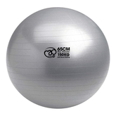 Fitness Mad Swiss Ball & Pump 125 kg 65cm - Silver Silver 0.0 Exercise & Fitness Fitness Mad