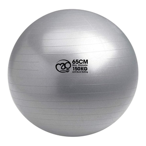 Fitness Mad Swiss Ball & Pump 125 kg 65cm - Silver Silver 0.0 Exercise & Fitness Fitness Mad