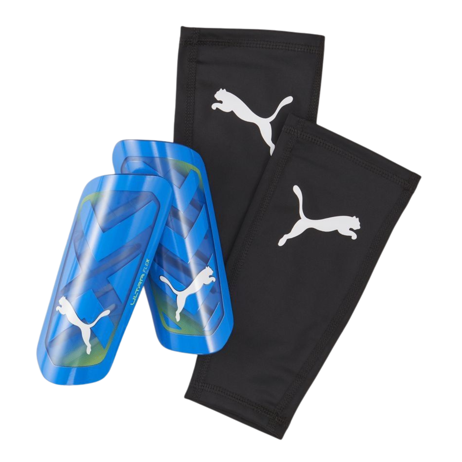 Puma Ultra Flex Sleeve Shin Guards Unisex - Ultra Blue/ White/ Pro Green 030871 ULTRA BLUE PUMA WHITE PRO GREEN Accessories Puma