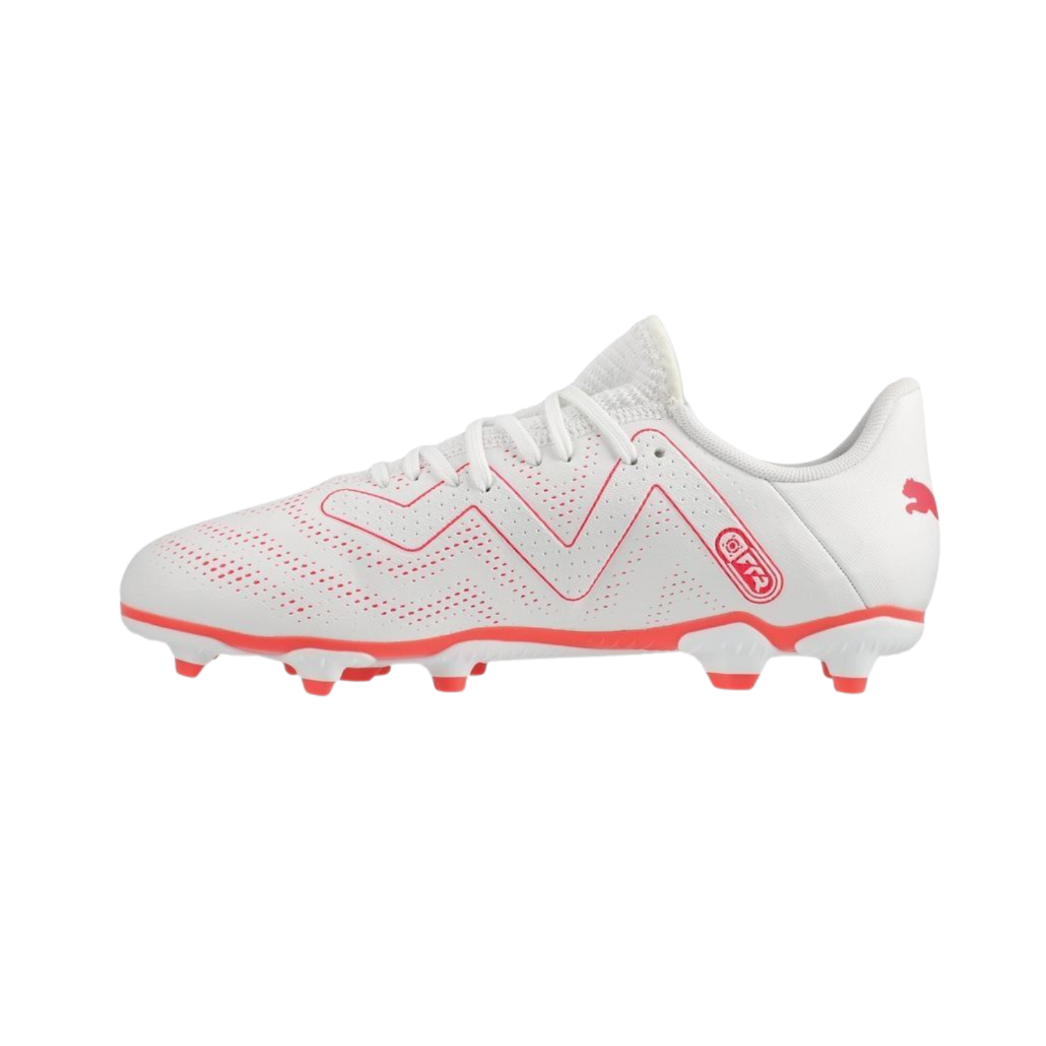 Puma Future Play FG/AG Football Boots Junior - Puma White/Fire Orchid (10738801) PUMA WHITE FIRE ORCHID Football Boots Puma
