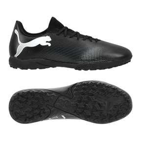 Puma Future 7 Play TT Football Shoe Unisex - Puma Black/White 107726 shoes Puma