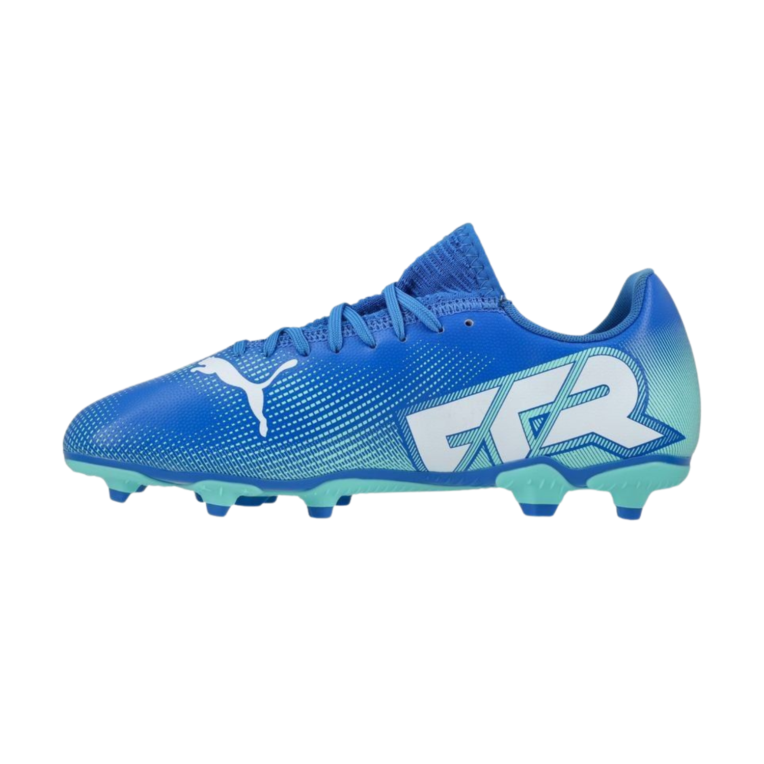 Puma Future 7 Play FG/AG Football Boots Junior - Hyperlink Blue/Mint/Puma White (107949-01) by Puma