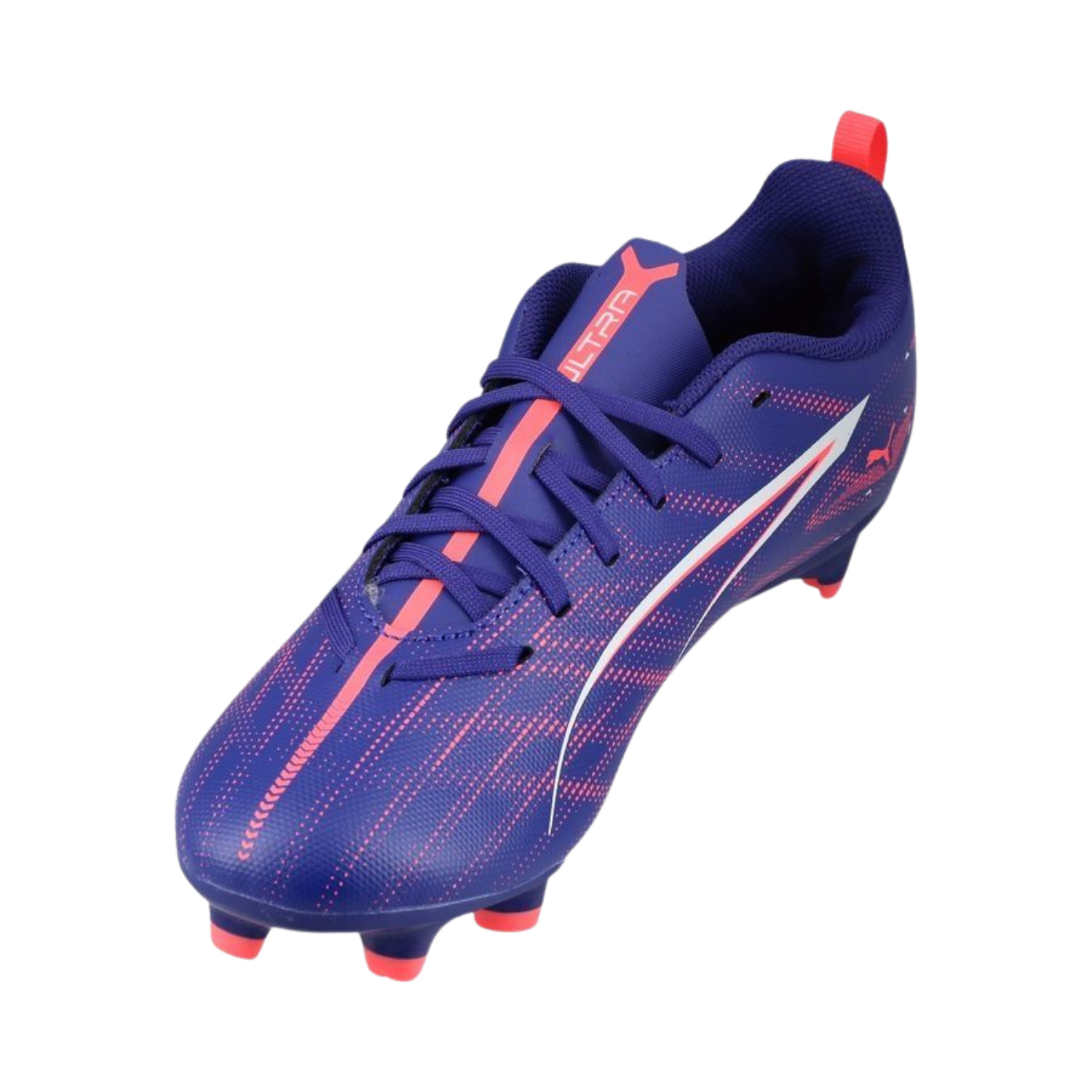 Puma Ultra 5 Play FG/AG Football Boots Junior - Lapis Lazuli/ Puma White/ Sunset Glow 107695 by Puma