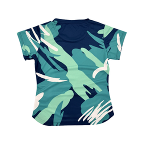 AIXO Abstract Womens T-Shirt - Navy by Aixo