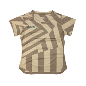 AIXO Chaos Camo Womens T-Shirt - Stone by Aixo