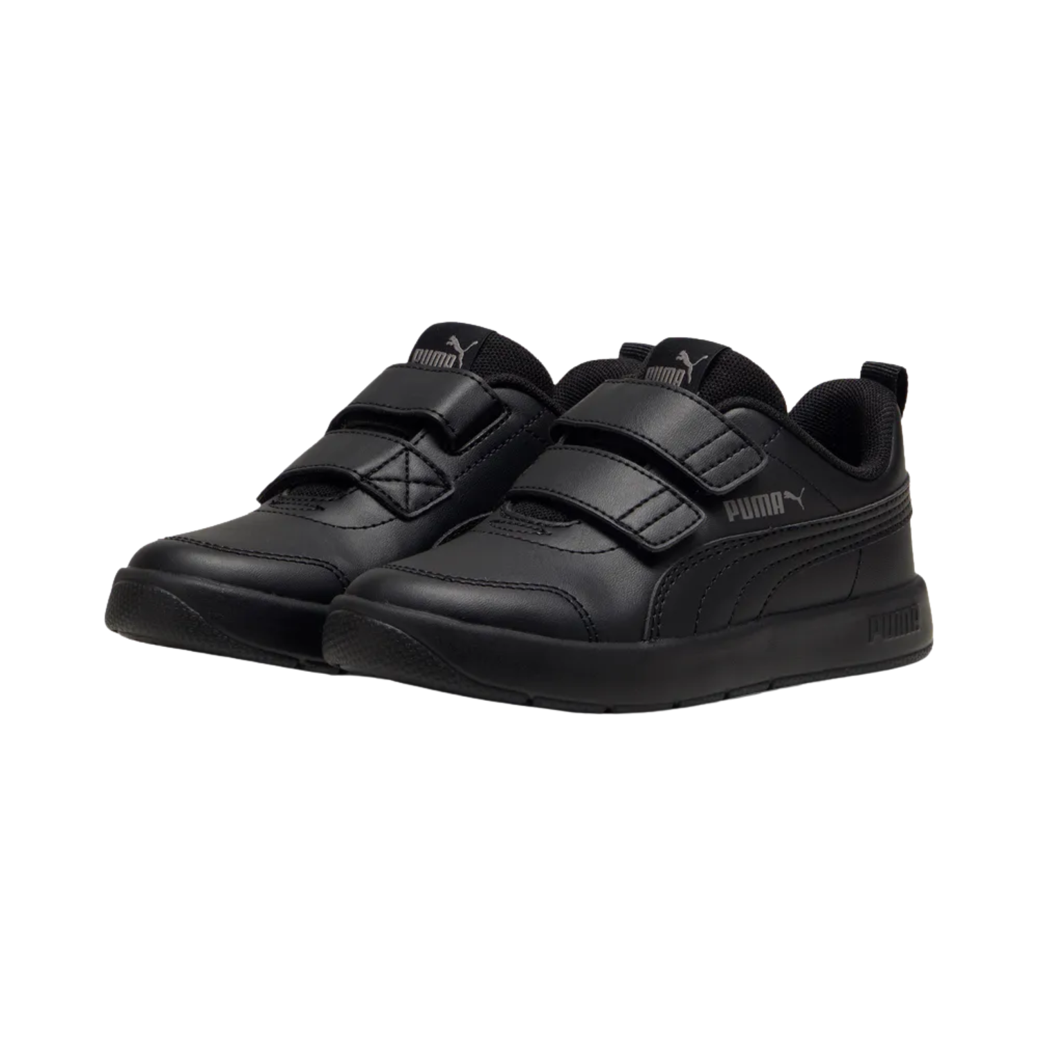 Puma Courtflex V3 Shoe Junior - Black/Cast Iron 39764201 shoes Puma
