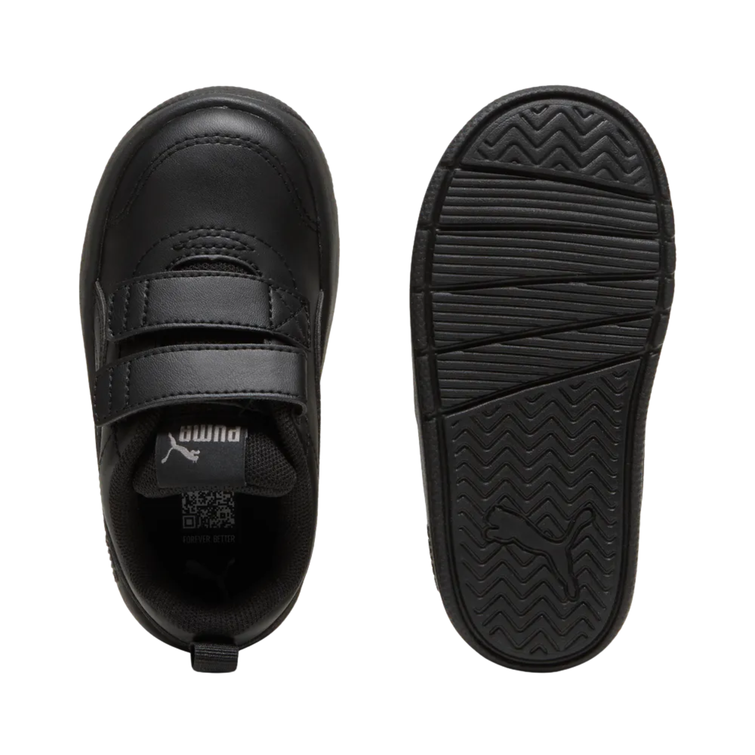 Puma Courtflex V3 Shoe Kids - Black/Cast Iron 31025201 by Puma