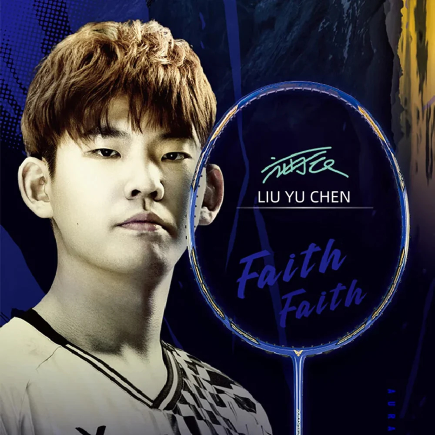 Victor Auraspeed LYC B Badminton Racket - Galactic Cobalt Blue by Victor
