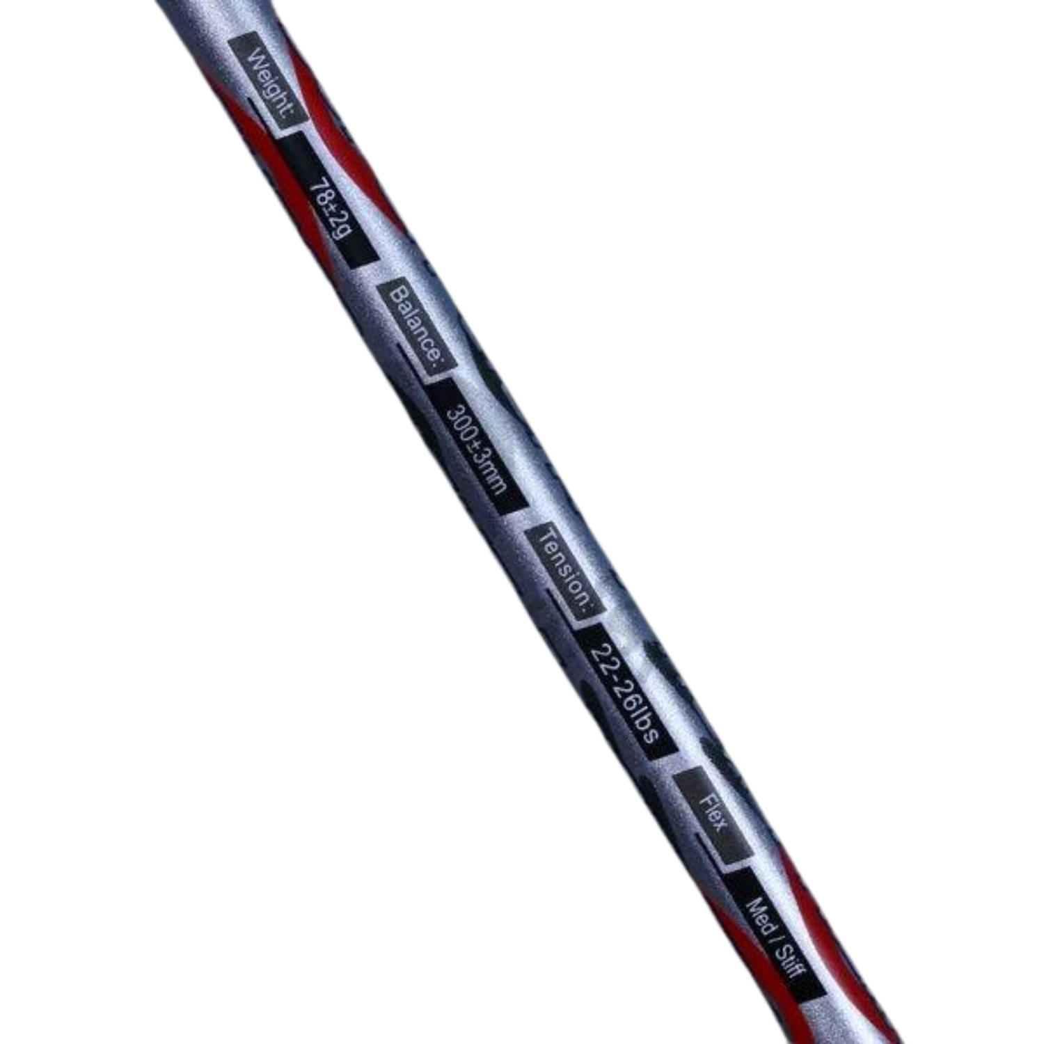 Ashaway Superlight 7 Hex Badminton Racket - Silver/Red by Ashaway