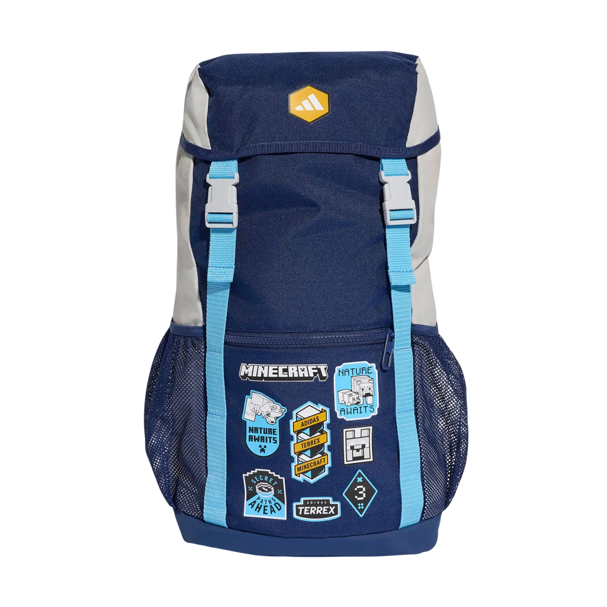 Adidas Minecraft Backpack - Dark Blue/Grey (KR2355) Dark Blue Grey Backpack Backpack Adidas