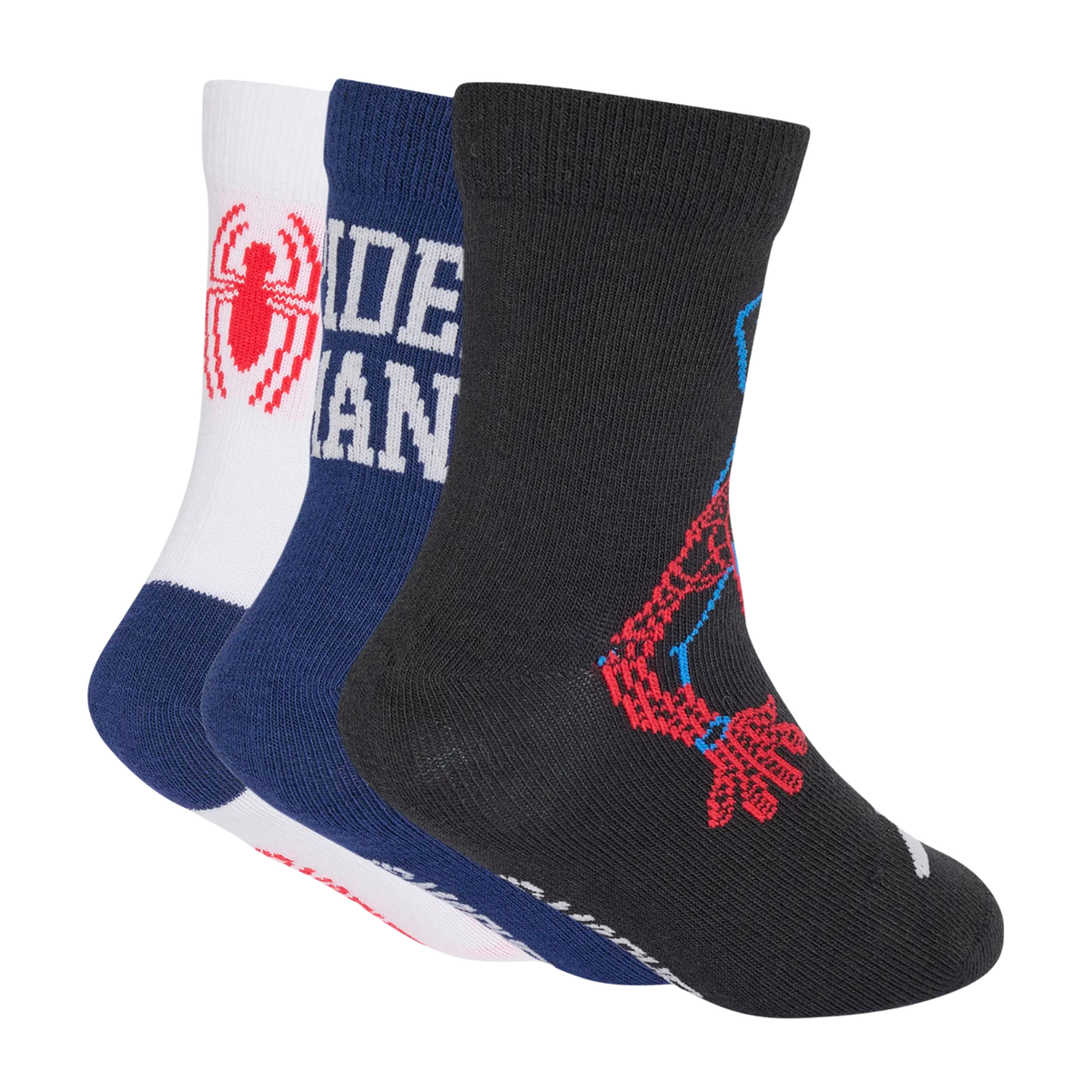 Adidas Marvel Spider-Man Socks Kids - Black/Dark Blue/White KR2366 Clothing Adidas