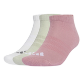 Adidas Cushioned Essentials Low 3 Pack Socks Unisex - Mauve/White/Green KQ6754 by Adidas