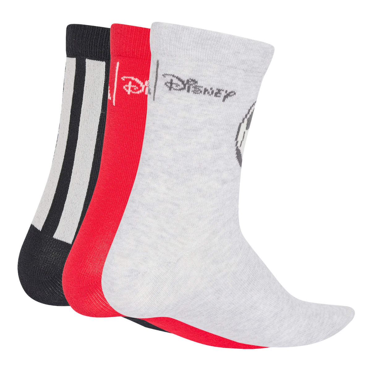 Adidas Disney Mickey Mouse Socks Unisex - Black/Red/Grey KR2340 by Adidas