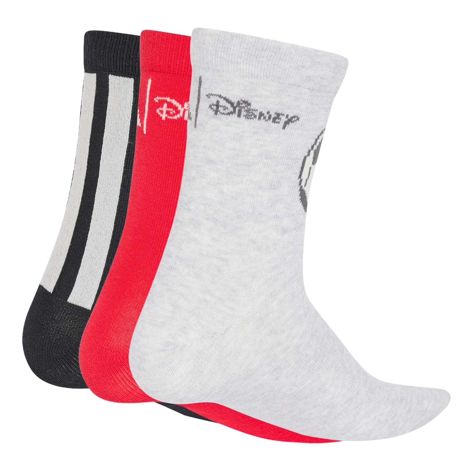 Adidas Disney Mickey Mouse Socks Unisex - Black/Red/Grey KR2340 by Adidas
