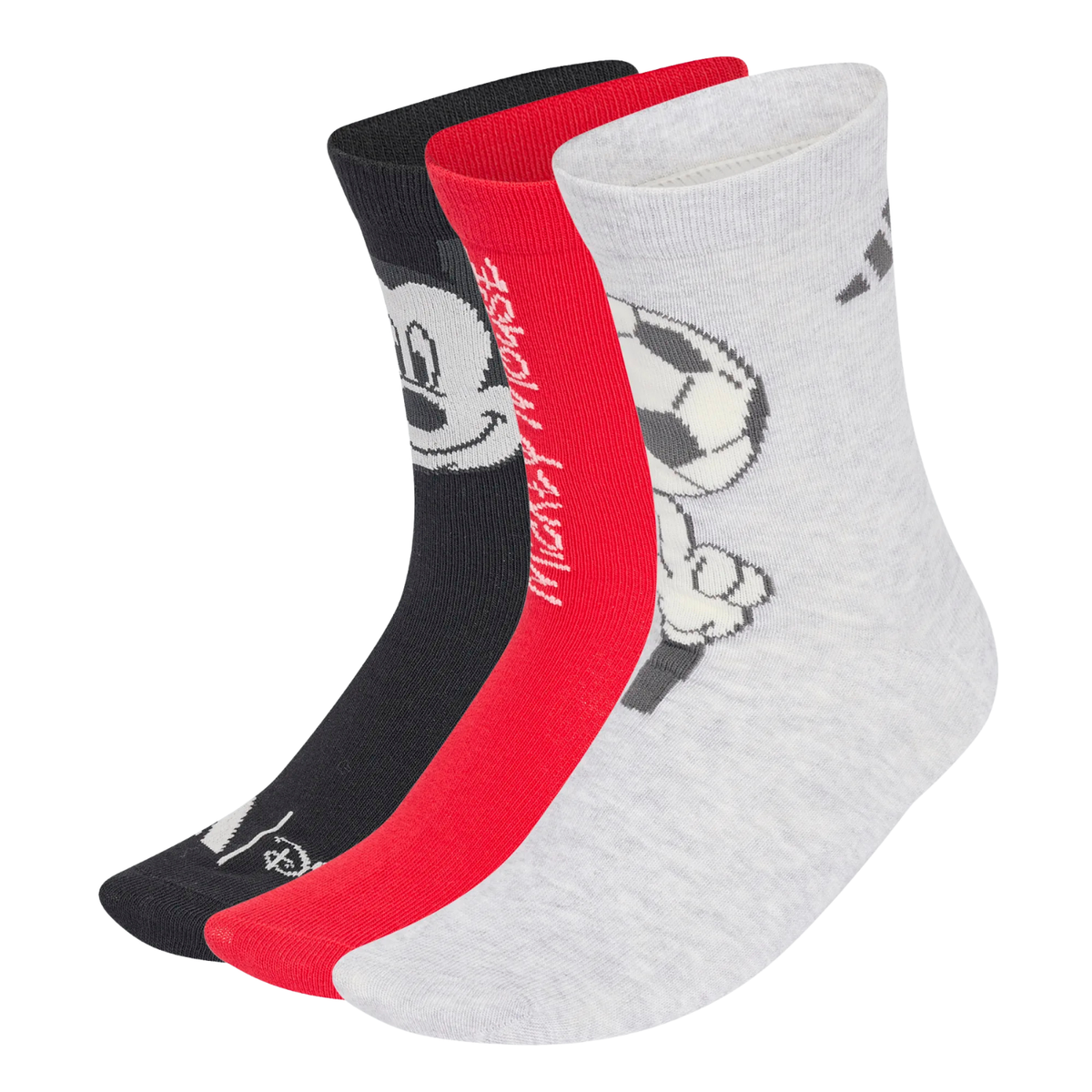 Adidas Disney Mickey Mouse Socks Unisex - Black/Red/Grey KR2340 by Adidas