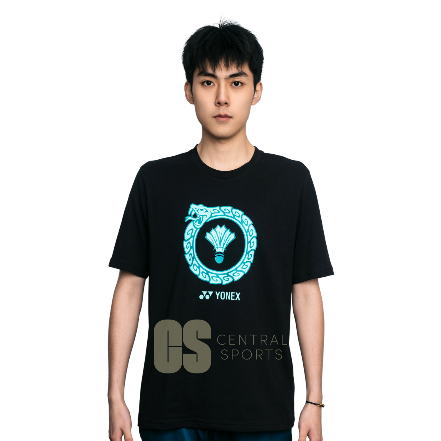 Yonex Snake Ring Mens Cotton T-Shirt Black by Yonex
