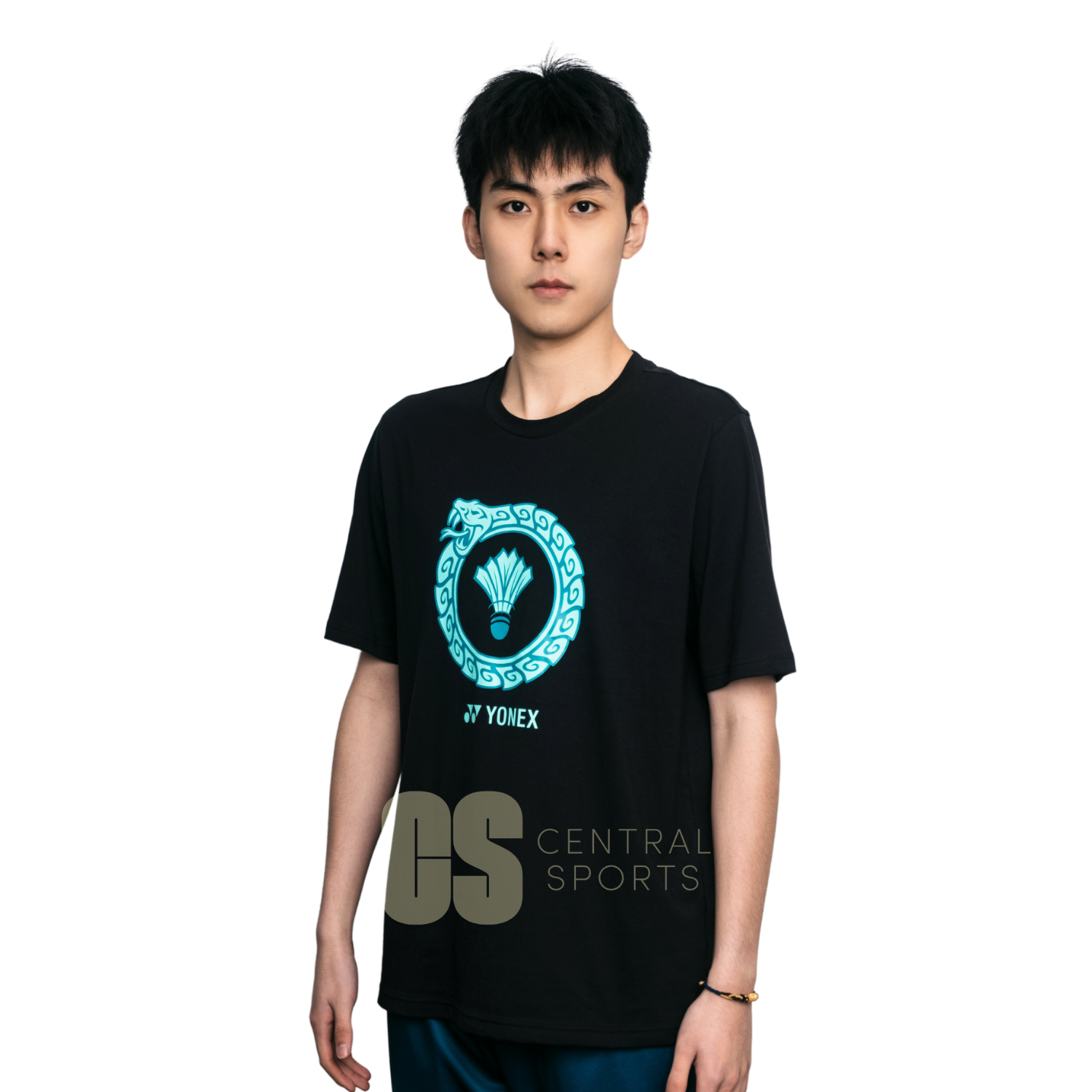 Yonex Snake Ring Mens Cotton T-Shirt Black by Yonex