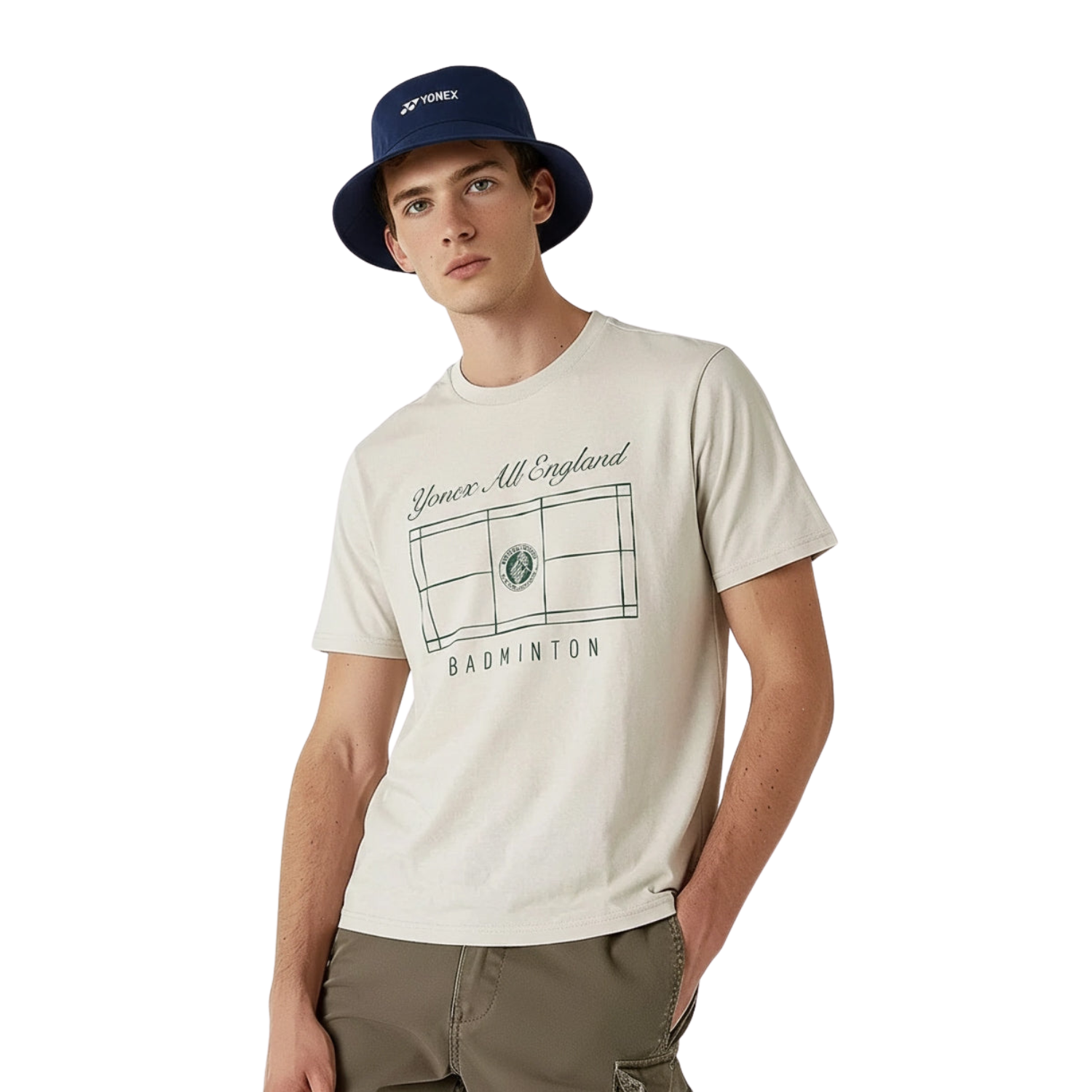 Yonex All England 1899 Reversible Hat 26 - Cream/Navy by Yonex