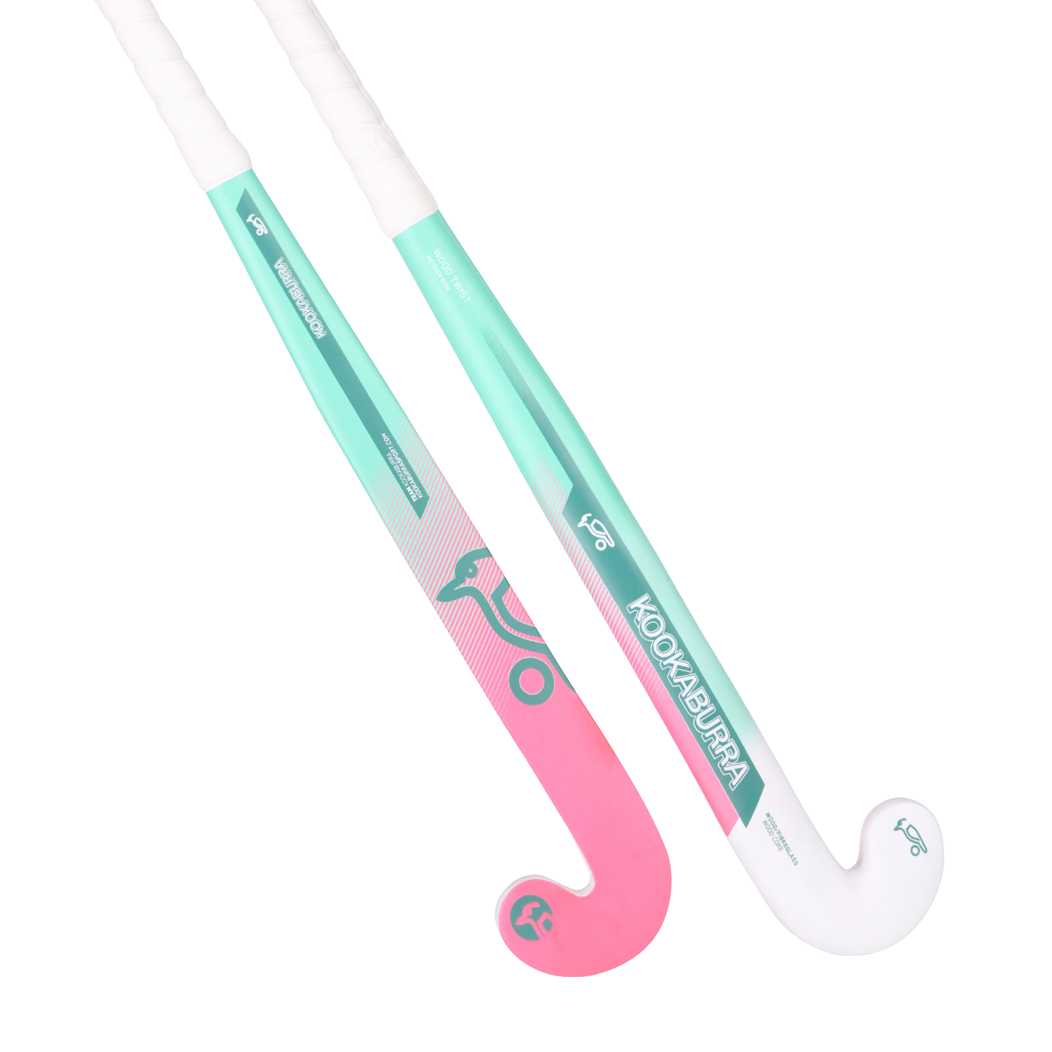 Kookaburra Twist Hockey Stick 6A2549 - Mint/Pink by Kookaburra