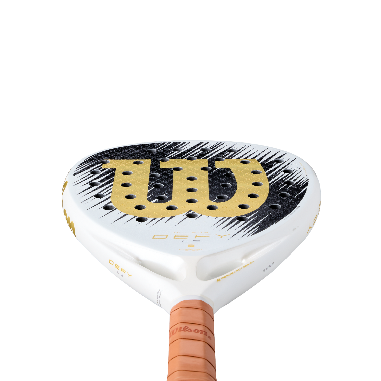 Wilson Defy LS V1 SE 2026 Padel Racket - White/Gold WR214611U by Wilson
