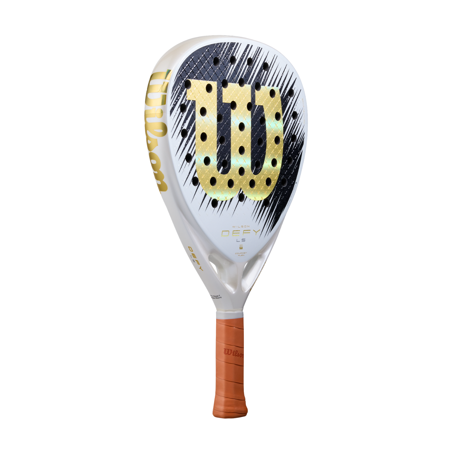 Wilson Defy LS V1 SE 2026 Padel Racket - White/Gold WR214611U by Wilson