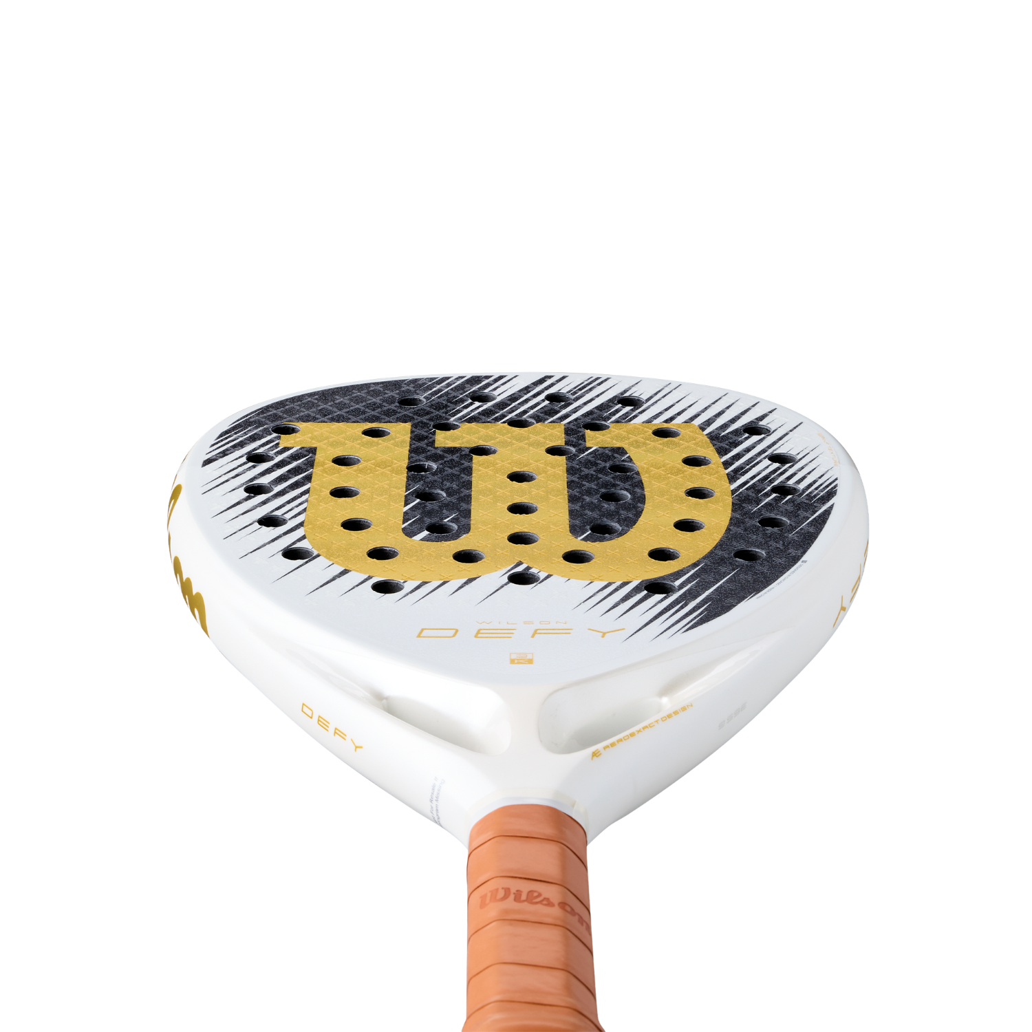 Wilson Defy V1 SE 2026 Padel Racket - White/Gold WR214511U by Wilson