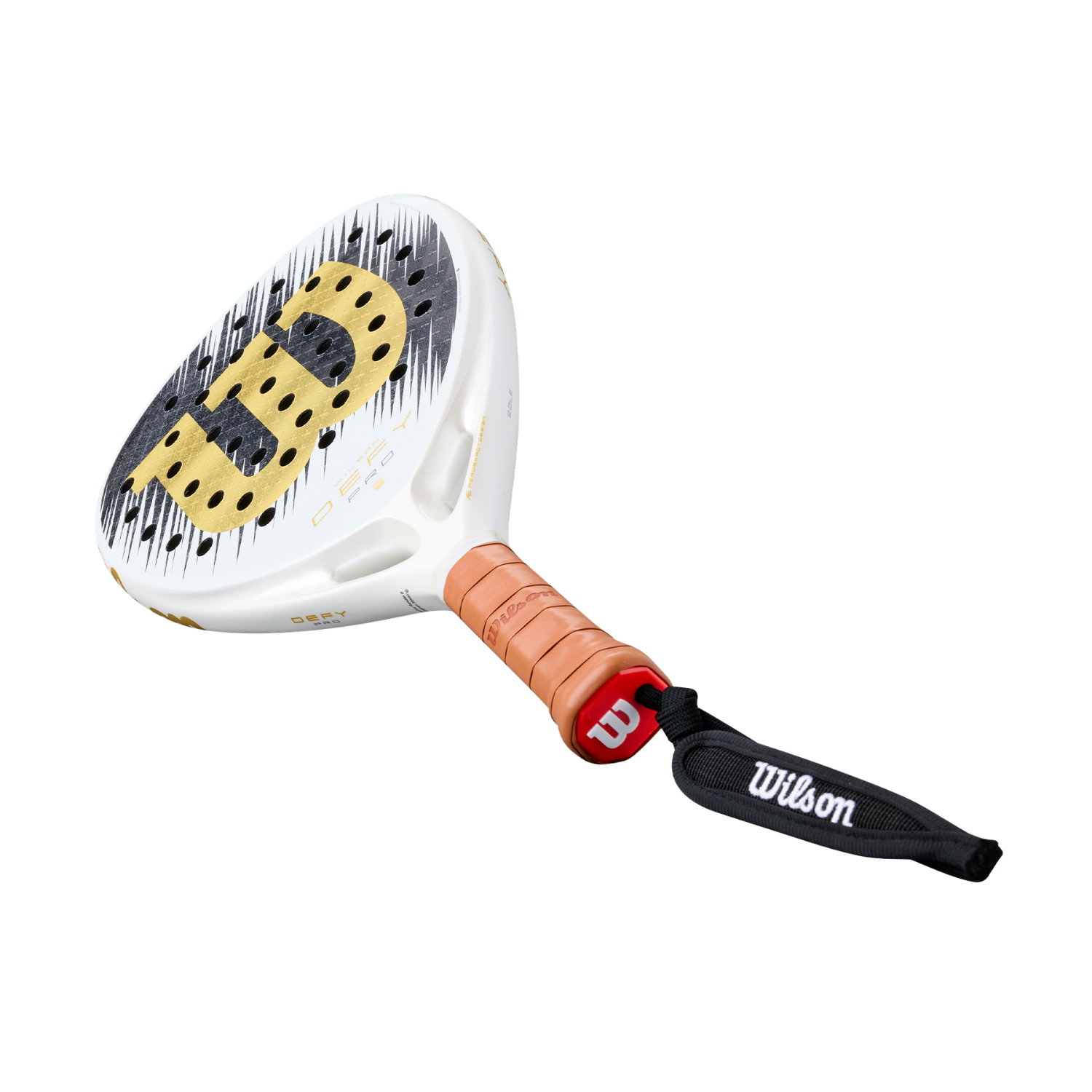 Wilson Defy Pro V1 SE 2026 Padel Racket - White/Gold WR213911U by Wilson
