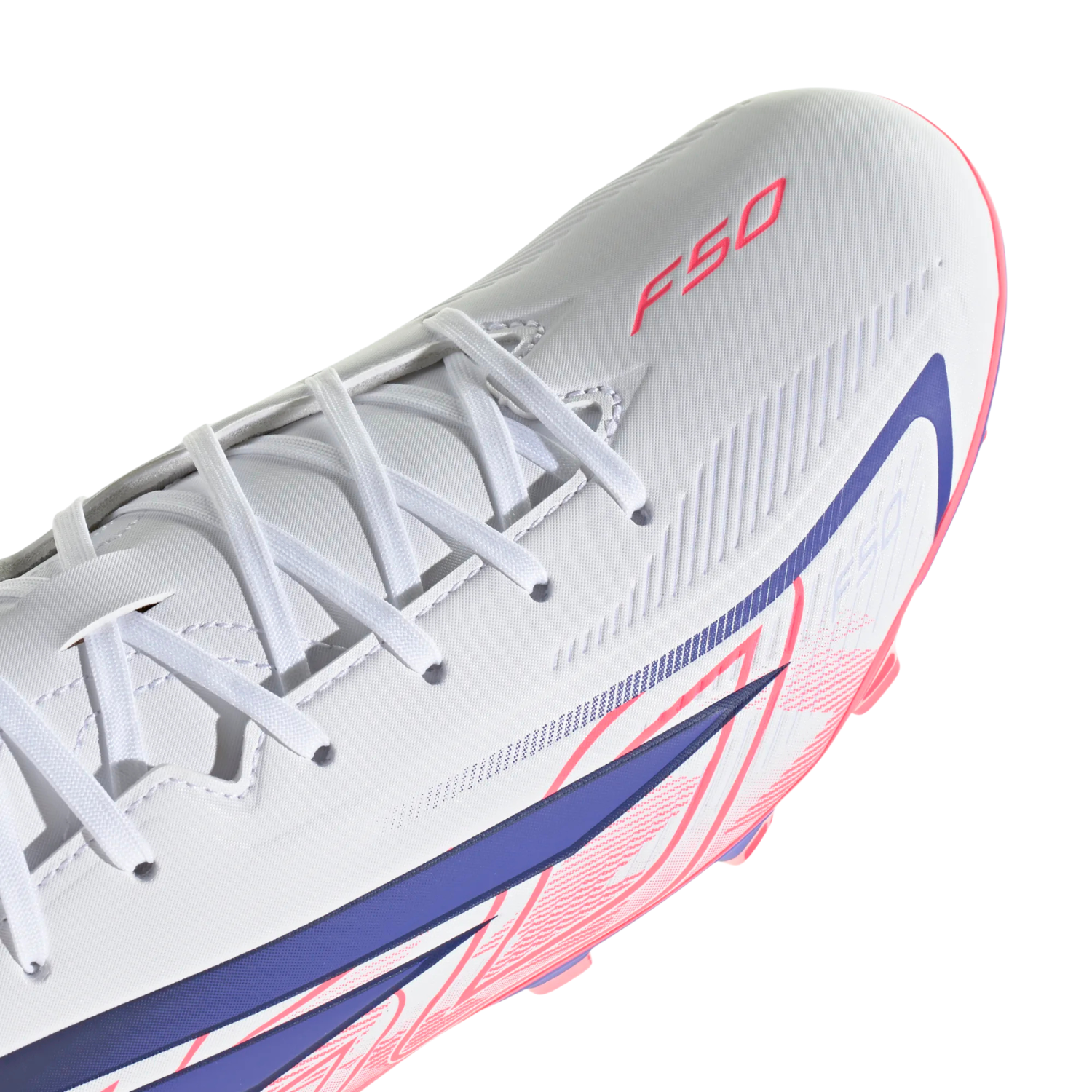 Adidas F50 Hyperfast Club FG/MG Football Boots Unisex - White/Purple/Pink Football Boots Adidas