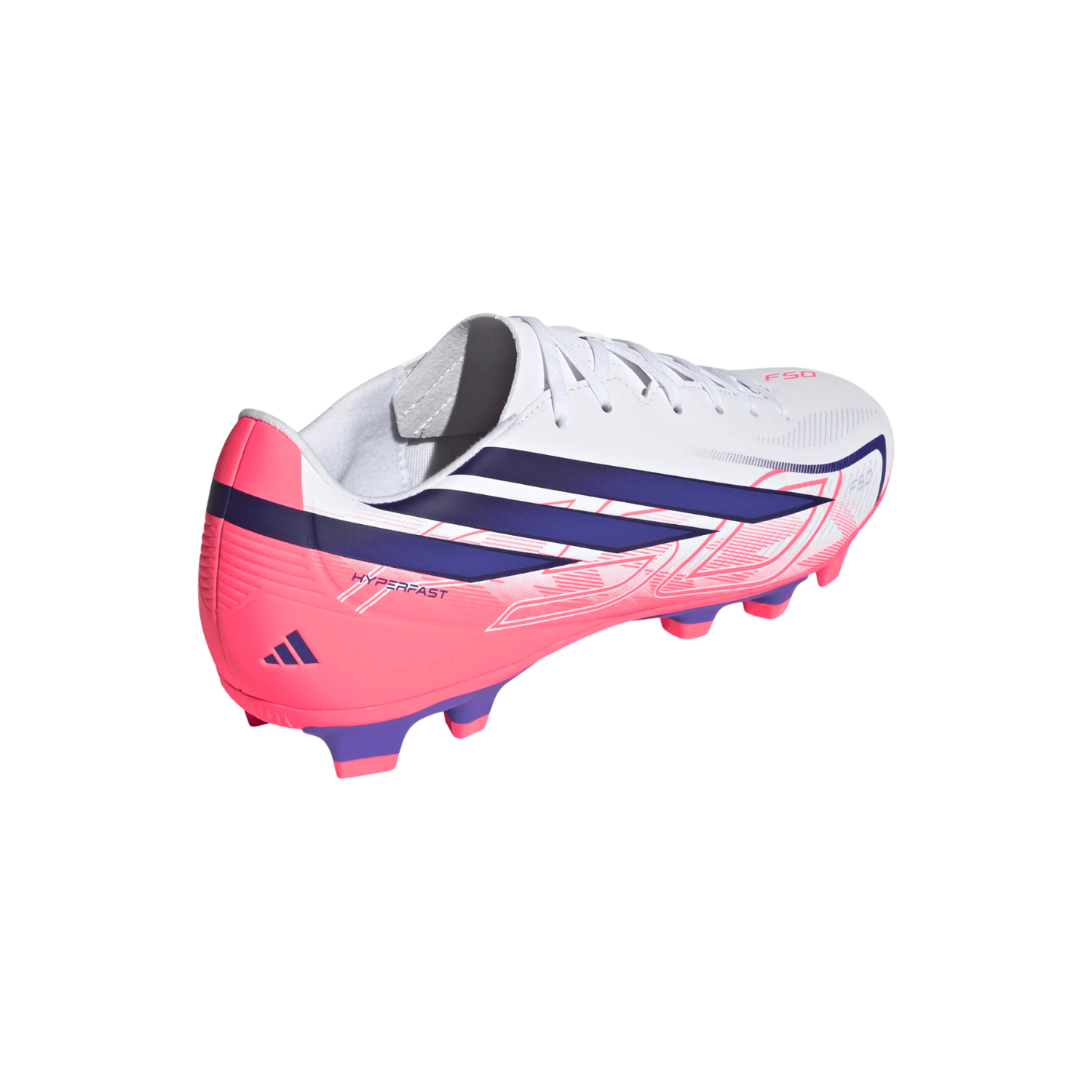 Adidas F50 Hyperfast Club FG/MG Football Boots Unisex - White/Purple/Pink Football Boots Adidas