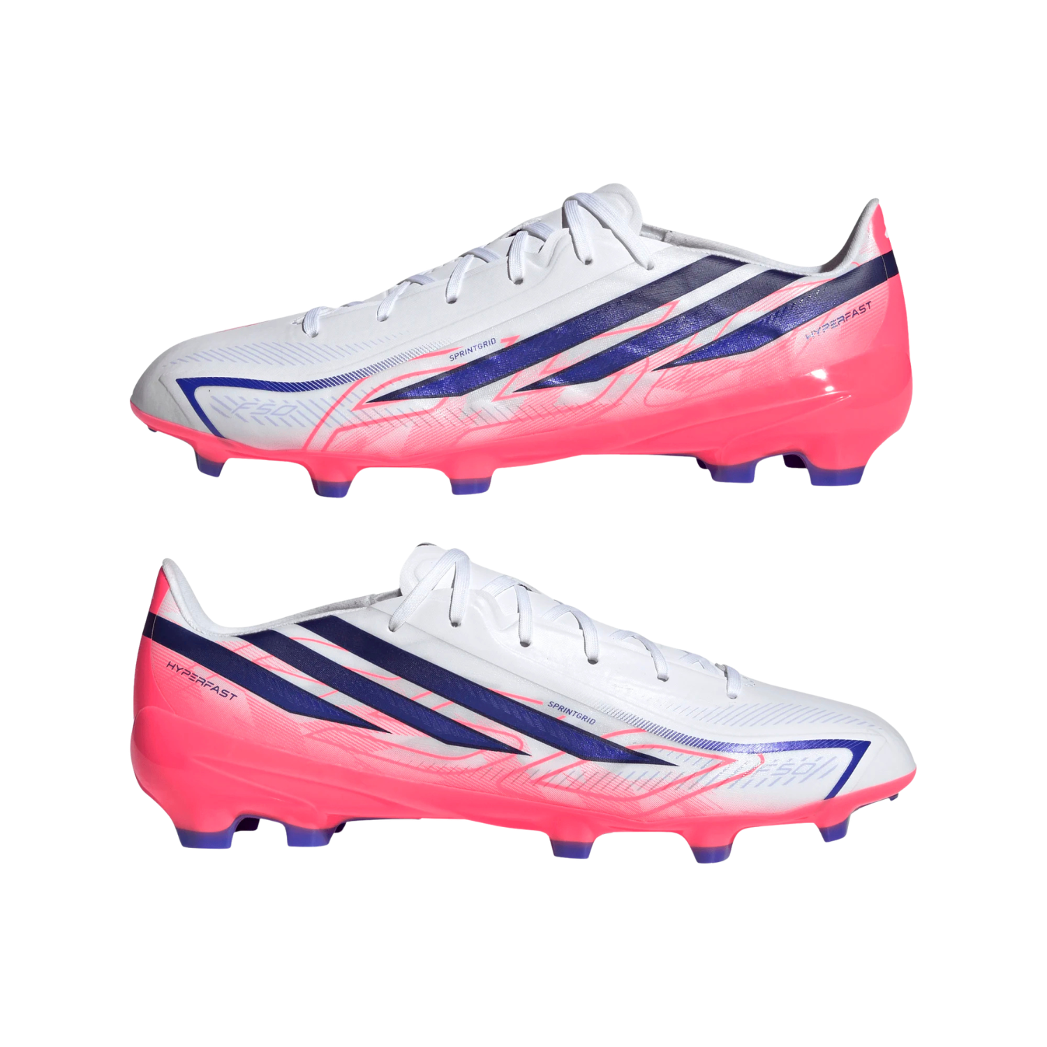 Adidas F50 Hyperfast League FG Football Boots Unisex - White/Purple/Pink Football Boots Adidas