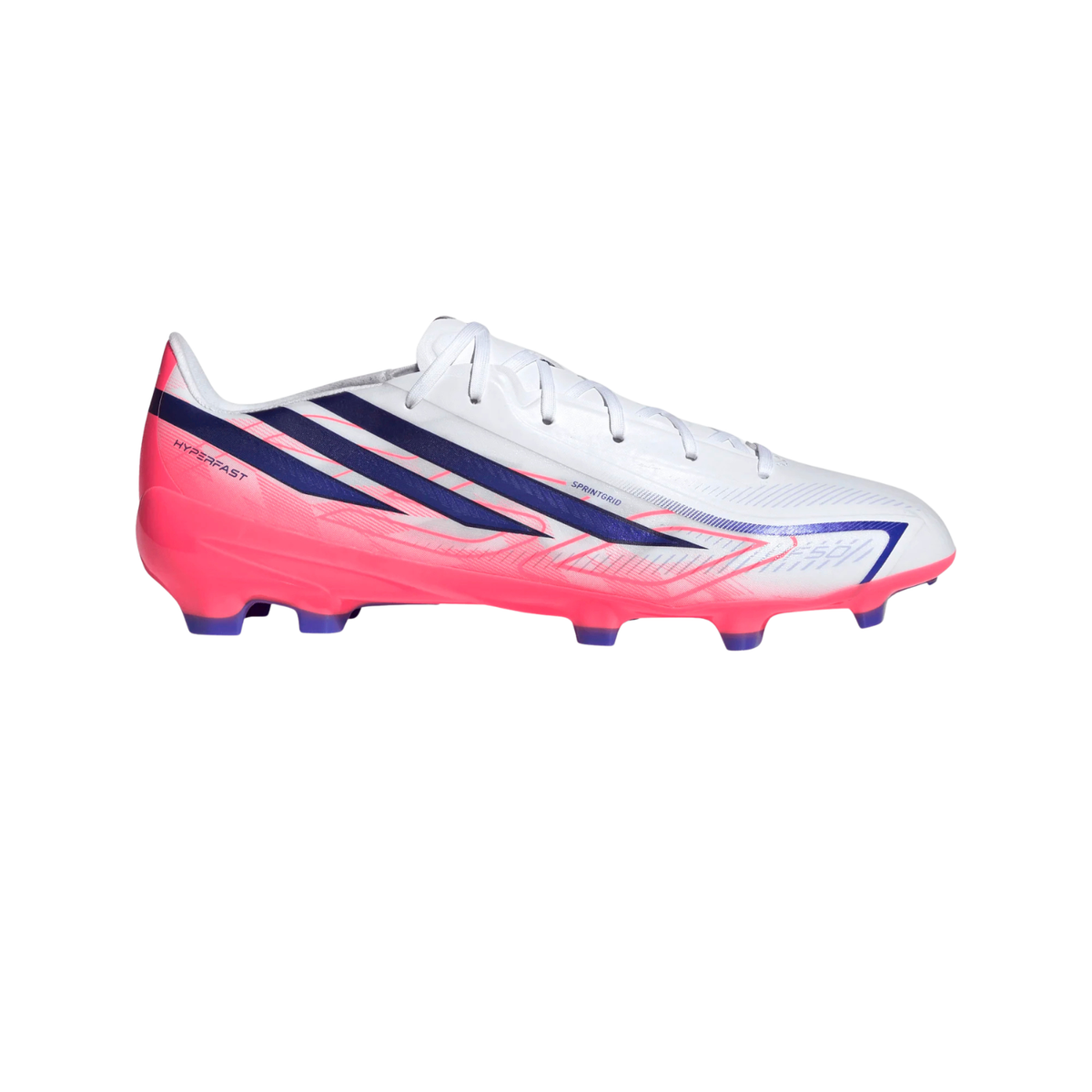 Adidas F50 Hyperfast League FG Football Boots Unisex - White/Purple/Pink Football Boots Adidas