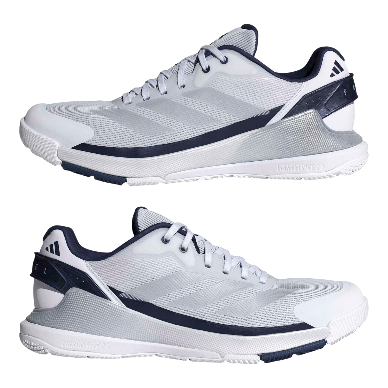 Adidas Crazyquick Lightstrike Padel Shoes Men - White/Silver/Dark Blue Padel Shoes Adidas