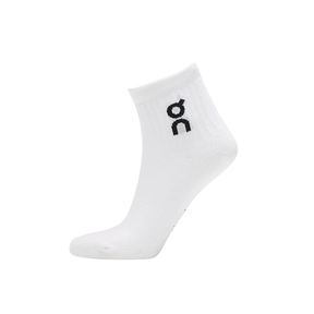 On Running Logo Sock Mid 3 Pack Unisex - White Socks On Running