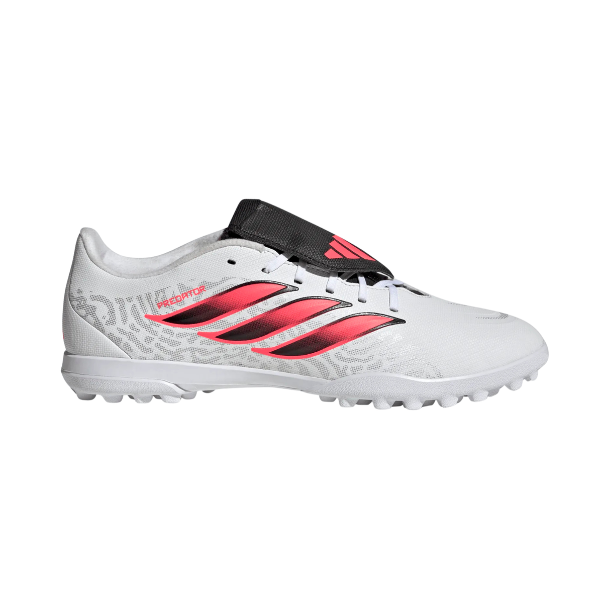 Adidas Predator Club Fold-Over Tongue Turf Boots - White/Red/Black (IH2113) White Red Black Football Boots Adidas