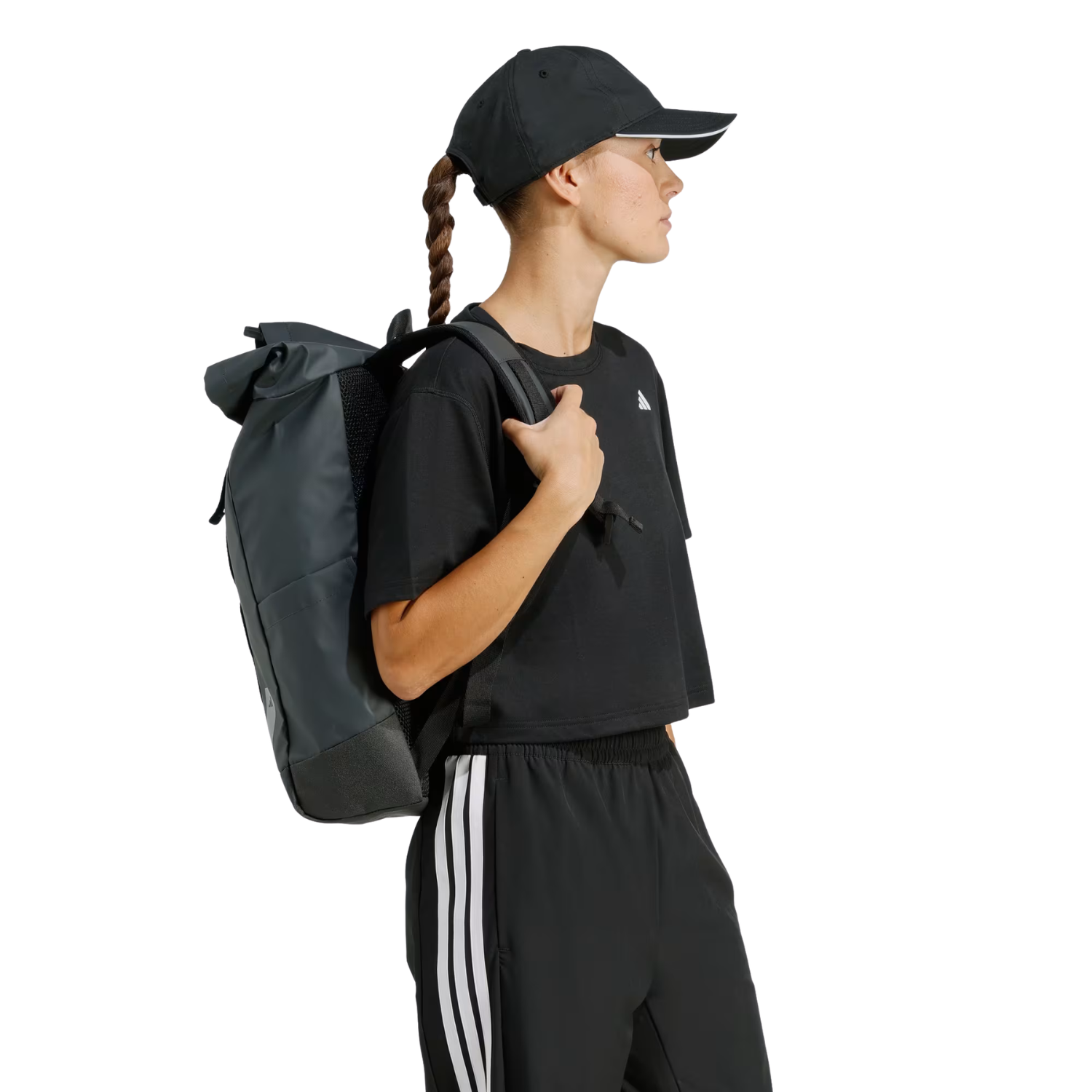 Adidas Hybrid Backpack Rolltop - Carbon/Black Luggage Adidas