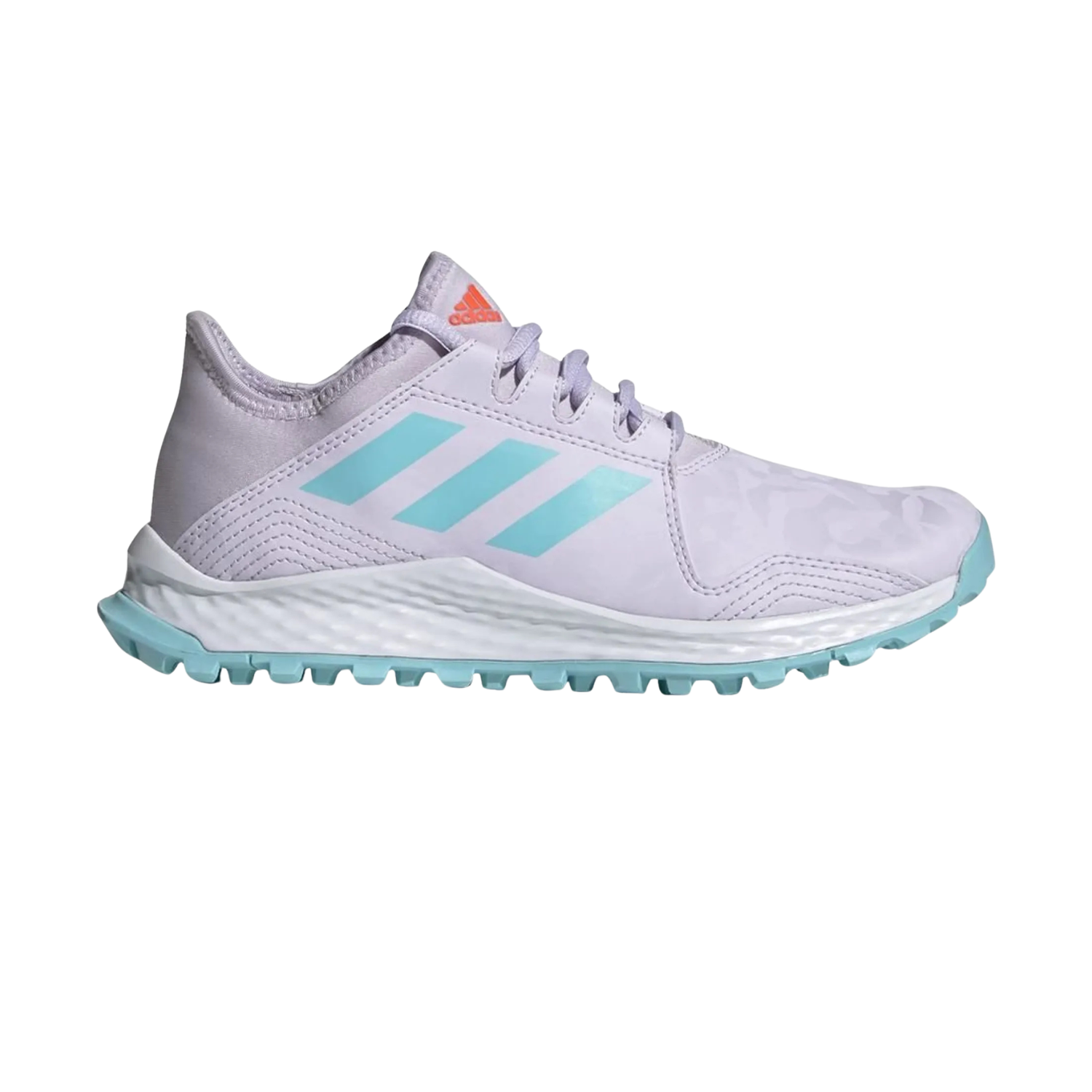 Adidas Youngstar junior hockey shoes, purple, front view