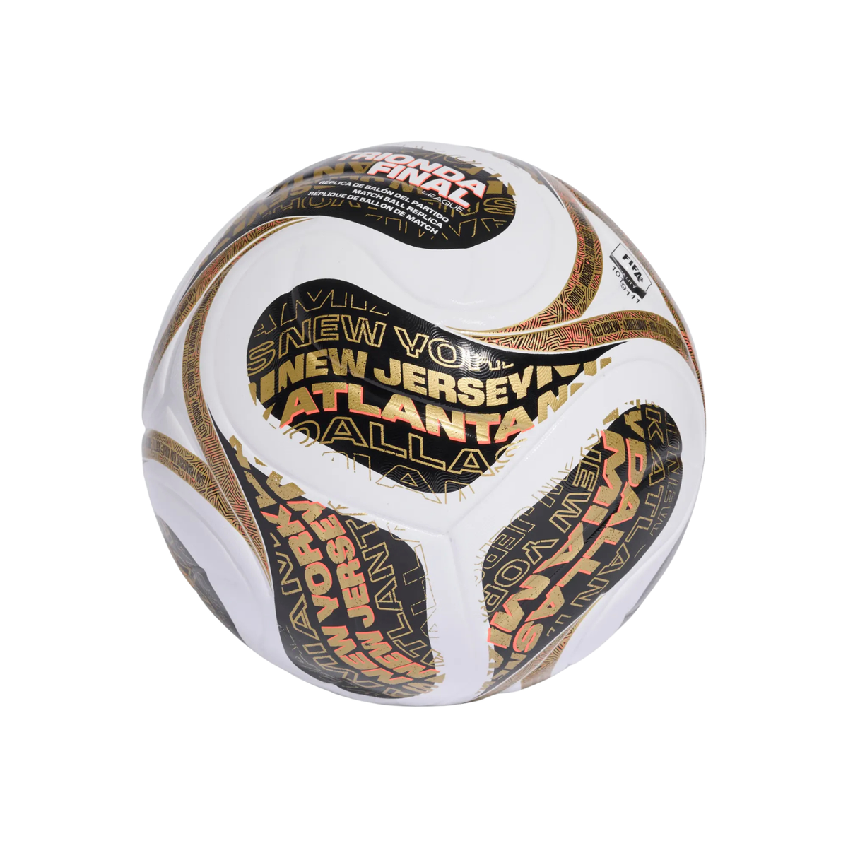 Adidas Trionda World Cup Finals League Football - White/Black/Gold Footballs Adidas