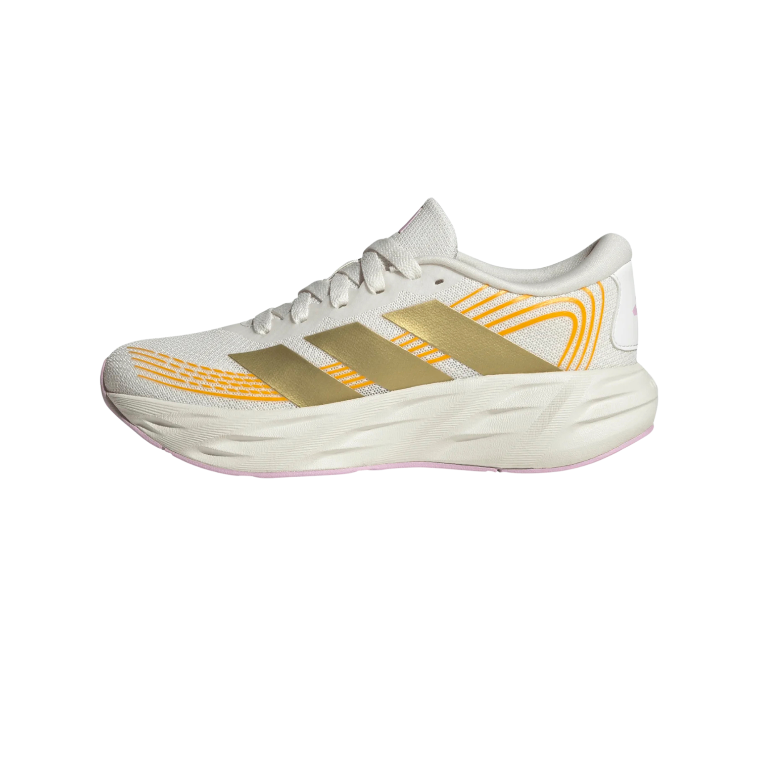 Adidas Galaxy 8 Running Shoe Junior - White/Gold/Lilac White Gold Lilac Running Shoes Adidas
